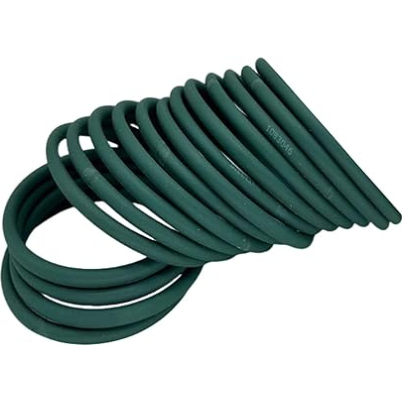 1 x Tamsiai žalias poliuretano perdavimo apvalus diržas, skersmuo 6 mm, besiūlis pramoninis O-Ring pavaros diržas, dalis apskritimo 650 mm, 6 x 650 mm