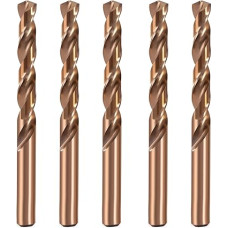 max-power 5 x pakuotė 25/162,6 cm Zoll High Speed Stahl Kobalt HSS M35 vollständig Boden schwere Allgemeine Zwecke Länge Twist-Bohrer Bit 135 ° Split Point Bohren Bohrer, für Metall, Stahl