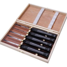 YOYOLI 5 Pieces/Set Lathe Chisel Set Woodworking Turning Tool Set HSS High Speed Steel Semicircle Knife Hand-Held Wood Turning Tool