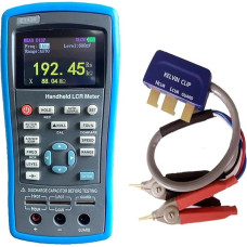 ET430 Multifunktions-LCR-Handheld-Digital-Brid-Meter DCR-Modus Hochpräziser Kapazitäts-Induktivitäts-Widerstandsmessrät-Tester (su Kelvino spaustukais)