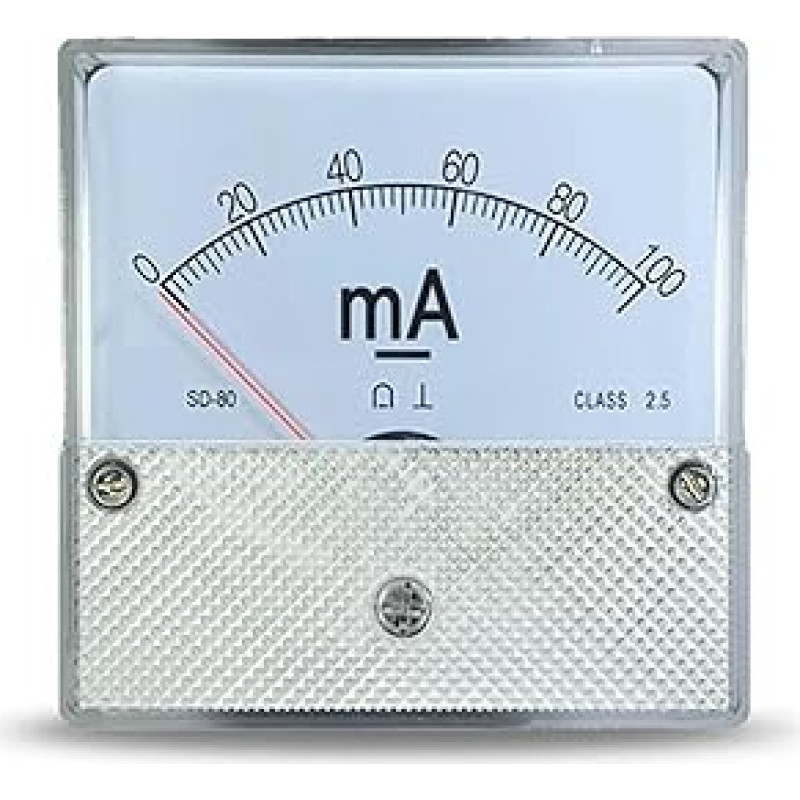 SD80 Nuolatinės srovės miliampermetras 1ma 2ma 3ma 5ma 10ma 20ma 30ma 50ma 100ma 200ma 300ma 500ma 600ma Zeigerampermetras 1 Stücke(20mA)