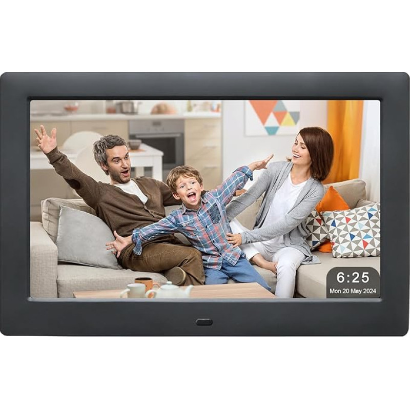 10.5 Inch Digital Photo Frame, Photo Video Player with Remote Control, Digital Photo Frame, Multi-Slideshow/4 Window Display, Electronic Picture Frame