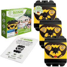 ISOTRONIC Paukščių atbaidymo nuo balandžių, kirų, varnėnų ir kitų paukščių 3 baterijų rinkinys, skirtas atbaidyti balandžius, kregždes, varnėnus ir kitus paukščius, su ultragarso ir šviesos signalais sodams, sodyboms, balkonams - 120 m² veiksmingas