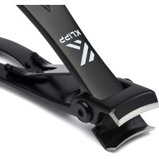 KLIPP nagų kirpimo žirklės storiems nagams - 15 mm plataus žandikaulio pirštų ir kojų nagų kirpimo žirklės su lenktais nerūdijančio plieno ašmenimis ir juoda vakuumine danga