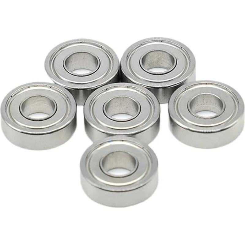 FPJQOBJC 4 STÜCKE 697ZZ Kugellager 7x17x5mm Chromstahllager