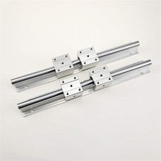 VQRINWIEL Professionelle 2-teilige SBR16-Linearschienenführung 300 400 500 500 600 1000 1000 1200 1500 mm + 4-teiliges SBR16UU-Linearlagerblock-Linearschienenset(400mm)