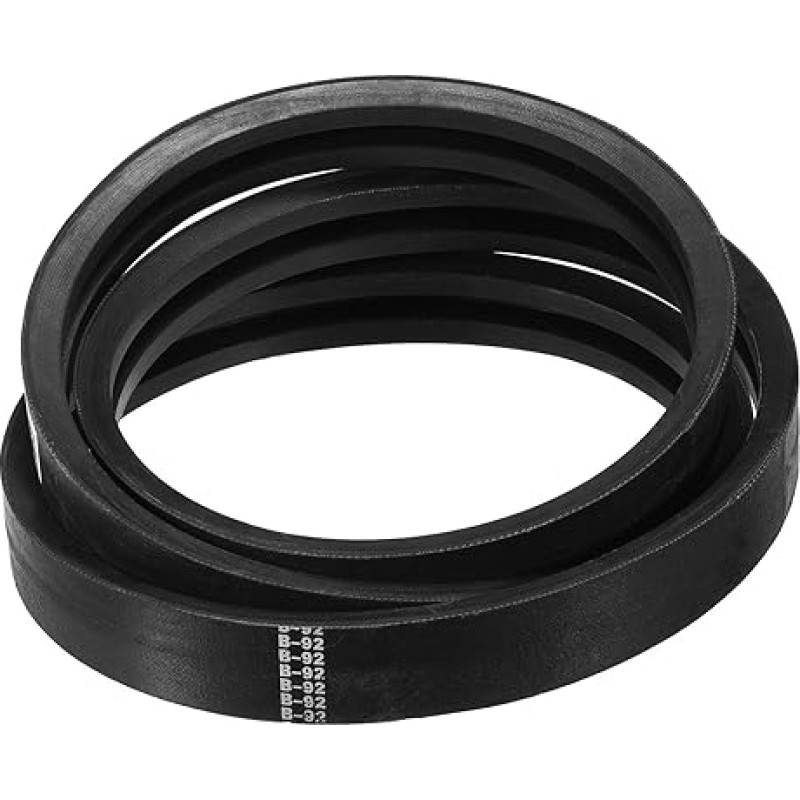 išteklių žemėlapis 2/B92 Klassischer gewickelter Keilriemen, 95 Zoll Außenumfang umwickelt, industrieller Gummi-Keilriemen B-Profil-Keilriemen für Industriemaschinenausrüstung, Schwarz