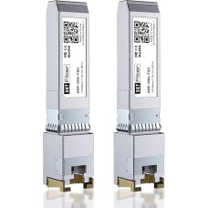 10GBASE-T SFP+ siųstuvas 80 metrų, SFP+ į RJ45, 10G SFP+ į Ethernet modulis, suderinamas su Cisco SFP-10G-T-S, MA-SFP-10GB-T, Ubiquiti UniFi UF-RJ45-10G, Mikrotik S+RJ10, Netgear AXM765...