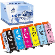 DOUBLE D 378XL Multipack for Epson 378 Replacement for Epson XP 8500 Printer Cartridges, Epson XP 8600 Printer Cartridges Compatible with Epson Expression Photo XP-8000 XP-8005 XP-8505 XP-8605 XP-8700