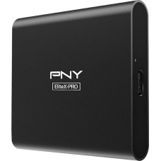 PNY PSD0CS2260-1TB-RB EliteX-PRO USB 3.2 Gen 2x2 išorinis nešiojamasis 1 TB SSD diskas, iki 1500 MB/s skaitymo sparta, 1400 MB/s įrašymo sparta, juodas