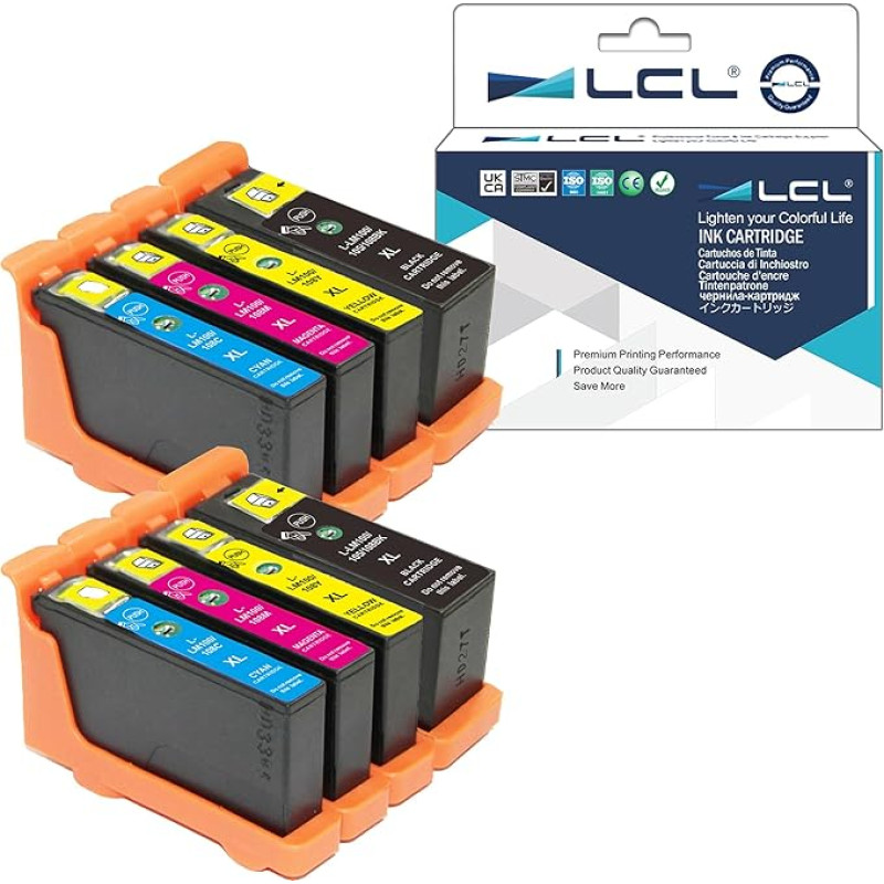 LCL suderinama 100 100XL 105XL 108XL rašalo kasetė (8 pakuotės 2K2C2M2Y) Suderinama su Lexmark S301 302 305 S405 409 S505 S605 S308 S408 S508 S608 815 815 815 8 16 PRO2 105 209 705 707 709 805 901 905 208