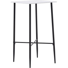 vidaXL Baro stalas Bistro stalas Baro stalas Valgomojo stalas Vakarėlių stalas Virtuvės baro stalas Baltas 60 x 60 x 111 cm MDF