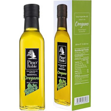 PinoRoble Oregano Infused Cold Pressed Olive Oil Extra Virgine Carvacrol-Rich Evoo Antiviral Essential Oils with High Polyphenol Content Salad Dressing Gourmet Gift Set 8.5 oz 250 ml