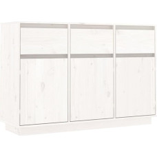 vidaXL Sideboard White 110 x 34 x 75 cm Solid Pine Wood