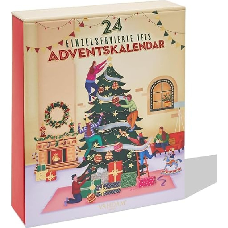 VAHDAM, arbatos advento kalendorius 2025-24 arbatos maišeliai arbatos Kalėdų dovanų rinkinys Advento kalendorius arbata 2025 m. Dovana moterims ir vyrams