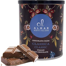 Almar Cortina Hot Chocolate, Tin of Hot Chocolate Mix, Gluten Free Hot Chocolate, Lactose, Preservatives, 100% Made in Italy, Classic Flavour - 360g Tin