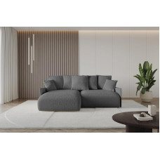 ALTDECOR ONESK-L-v1 kampinė sofa su miego funkcija ir lovos dėže, kampinė sofa, L formos universali, kairiojo ir dešiniojo posūkio sofa-lova, išskleidžiamas gyvenamasis kraštovaizdis ONESK-L-v1, 208 x 165 x 40 cm, pilka