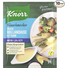Knorr Gourmet Sauce Hollandaise Low Fat Delicious Sauce with Under 1.5% Fat without Flavour-Enhancing Additives 250 ml 1 Piece (Pack of 10)