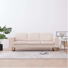 3-vietė sofa, Sofa lova, Sofa lova, Miegamoji sofa, Sofa lova, Sofos ir sofos, Atpalaiduojamoji sofa, Audinys Cream White