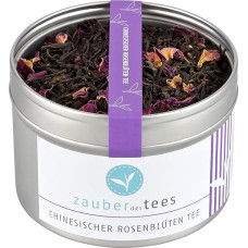 Zauber des Tees Rose Petal Tea - Black Tea with Rose Petals for a Floral, Mild Enjoyment 55g