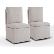 Minkšta valgomojo kėdė su saugykla 2 pakuotės Paminkštinta akcento kėdė gyvenamajam kambariui Viengulė sofos kėdė su 4 ratukais valgomajam kambariui Virtuvė Skaitykla Laukiamasis kambarys (1 dėžutė)