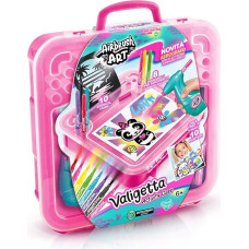 Canal Toys - Airbrush Art AIR 017- Airbrush Activity Case Set with Paint Spray Gun and Paint Markers, 1 Set, Multi-Colour
