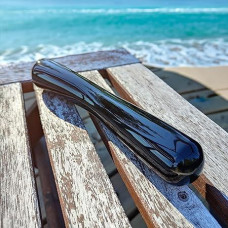 Krištolo brangakmenio lazdelė, 8 colių (21 cm) ilgio, su išlenktu kotu geresnei stimuliacijai, puikiai tinka gydymui, masažui, meditacijai, Reiki ar manifestacijai, geresnei apdailai, Aise Jade