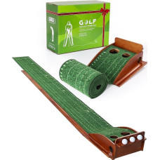 Signstek Golf Putting Mat with Automatic Ball Return