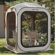 EAST OAK Pop Up Tent for 1-2 People, Mini Gazebo Foldable Tents for Camping, Garden, Patio, Pop Up Tent, Waterproof, UPF 50+ UV Protection, 360° Ventilation, Anti Mosquito, with Carry Bag, Beige