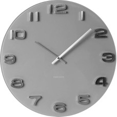 Karlsson Vintage Round Glass Wall Clock, Grey
