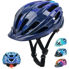 Kids Bicycle Helmet, Bicycle Helmets for Kids with Light and Visor for Boys and Girls, Bicycle Helmet, Kids Bicycle Helmet, 50-57 cm