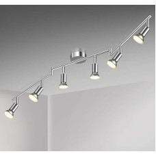Unicozin LED Ceiling Light, 6-Light LED Ceiling Light, Swivelling, Includes 6 x 3.5 W GU10 LED Bulbs, 380 lm, Warm White, LED Ceiling Spotlight, LED Ceiling Light