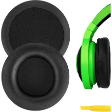 Geekria QuickFit Protein Leather Ear Pads for Razer Kraken Headphones Replacement Ear Pads Ear Cups Ear Pads Repair Parts (Black)