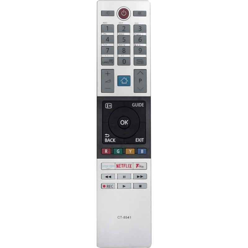 ALLIMITY CT-8541 RC42150P 30101774 Remote Control Replaces Toshiba UHD HD Ready WLAN TV with Freeview Netflix Buttons