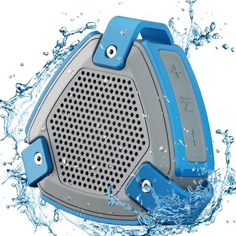 HEYSONG Wireless Speaker, Mini Bluetooth Portable Waterproof Outdoor Speaker, IP67 Shower Speaker, Stereo Sound, Handsfree, 15H Playtime, Floating, Gifts for