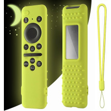 Silicone Protective Case for Samsung Smart Solar Cell Remote Control 2023 TM2360E TM2360F BN59-01432A BN59-01432J BN59-01432B Silicone Case with Lanyard (Glow Green)