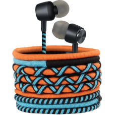 URIZONS In-Ear Headphones Colourful Wired Braided Stereo High Fidelity Ergonomic Low Noise 3.5 mm Universal for iPhone Android and MP3 Smartphones