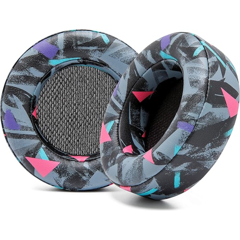 WC Improved Replacement Ear Pads for Corsair Virtuoso Gaming Headset Made by Wicked Cushions | Improved Durability, Thickness, Softer Leather and Sound Insulation | 90s Black