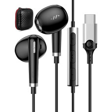 USB C Headphones for iPhone 16 15 Pro Max Samsung Galaxy A55 A35 S24 A34 A54 A53 S23 Headphones Type C with Microphone HiFi Stereo USB C In-Ear Headphones for Xiaomi 14 13 Pixel 9 Pro XL 8a 7a OnePlus