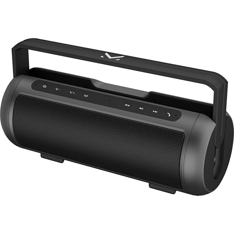 MAJESTIC Planet Rechargeable Bluetooth Speaker, USB/microSD/AUX-IN, Built-in Microphone for Hands-Free Calls, Black