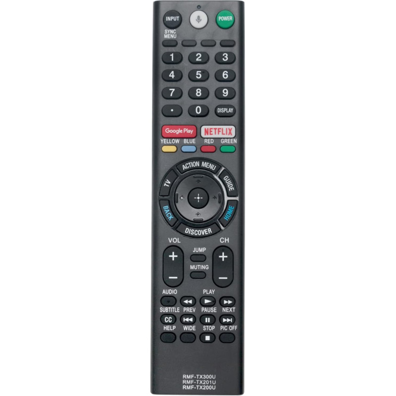 VINABTY RMF-TX300U RMF-TX200U RMF-TX201U Remote Control Compatible for Sony Bravia TV KD-75XE9405 KD-65A1 KD-43XE8004 KD-65XE8505 KD-49XE9005 KD-75XE9005 KD-65XKD-E9005 KD-65XE9305