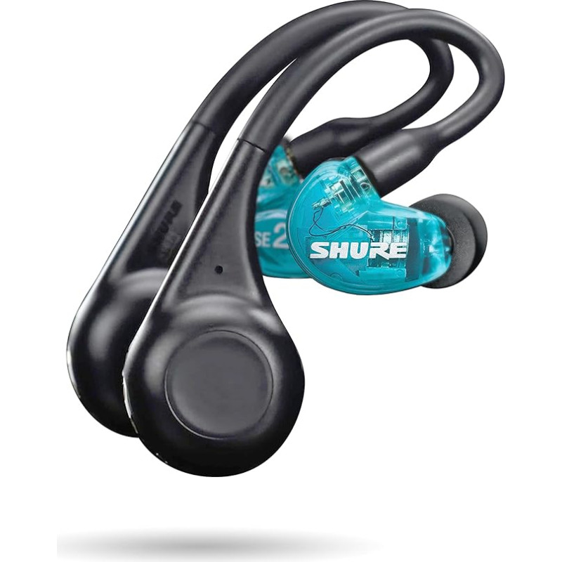 Shure AONIC 215 TW2 True Wireless Sound Insulating Earphones with Bluetooth 5 Technology, Premium Audio with Deep Bass, Secure Adjustment Over The Ear, 32 Hours Battery Life (Gen 2) - Blue