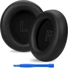 Linkidea Ear Pads for Anker Soundcore Life Q30, Soundcore by Anker Life Q35 Headphones Replacement Ear Pads Ear Pads Headset Ear Pads (Protein Leather/Black)