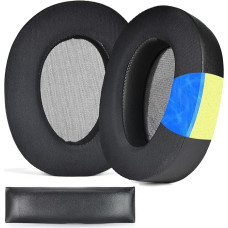 XBERSTAR Cooling Gel Ear Pads for Sony WH-H900N MDR-100ABN Headphones Ear Pads (Black Gel Ear Pads + Headband)