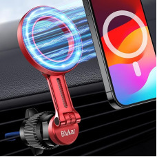 Blukar Car Mobile Phone Holder for MagSafe Car Mount, [20 x N52 Magnet] Magnetic Mobile Phone Holder for Car Ventilation, 360° Rotatable Car Mobile Phone Holder for iPhone 15/14/13/12 Series MagSafe