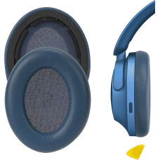 Geekria QuickFit Replacement Ear Pads for 1MORE SonoFlow Headphones Headset Ear Pads Ear Pad Ear Pad Ear Pad Ear Pad Repair Parts (Blue)