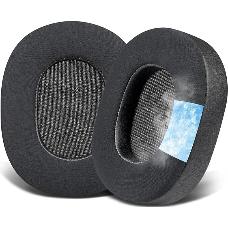 SOULWIT Cooling Gel Replacement Ear Pads for Plantronics (Poly) Rig 500 Pro (Rig500 Pro HA/HC/HS/HX) Headphones, Cushion with Ice Silk Fabric, High Density Sound Insulation Foam