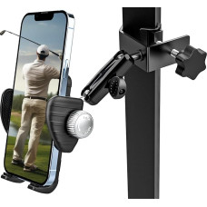 woleyi Golf Cart Mobile Phone Holder, Square Tube Mobile Phone Holder [Multi-Angle Adjustable] Square Tube Handlebar Holder for iPhone 15 Pro Max 14 13 12, Galaxy, Huawei, All 4-7 Inch Smartphones