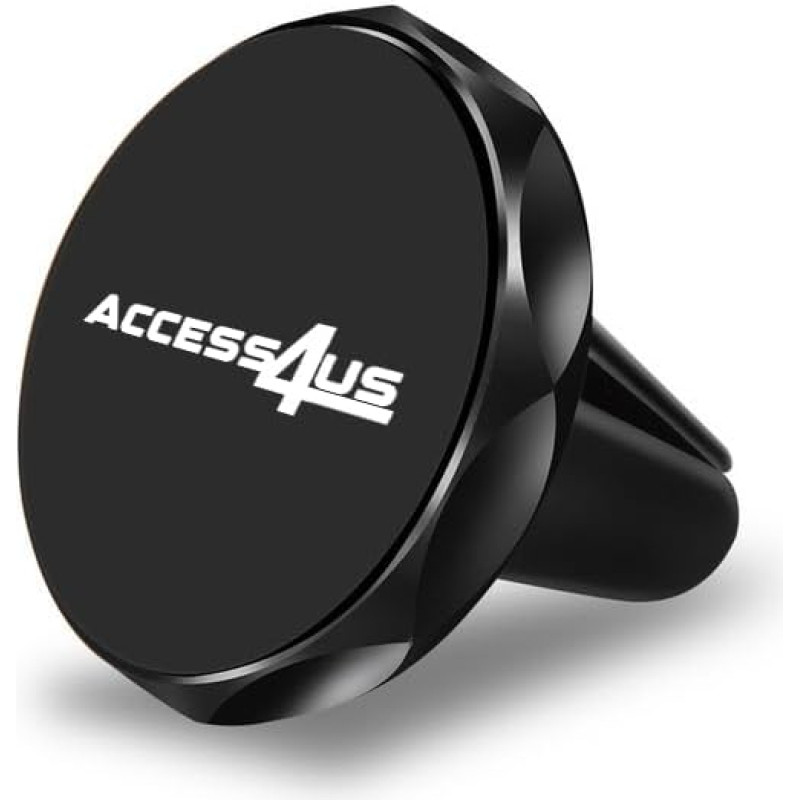 Access4us Universal Car Mount Magnetic & Rotatable ● Smartphone ● Air Vent Mount ● Aluminium Alloy ● Ergonomic Design ● Optimal Stability ● Simplified Installation (Black)