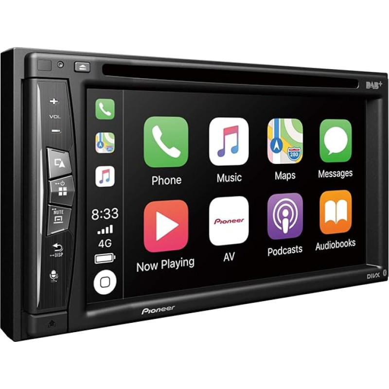 Pioneer AVIC-Z730DAB-AN Media Centre, Navi, Wi-Fi, 6.2 Inch Touchscreen, Bluetooth, Apple CarPlay, Hands-Free Kit, 2 USB, DAB/DAB+ Digital Radio, 13-Band Graphics Equalizer, Includes DAB Antenna